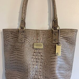 Marc Fisher Embossed Brown Tote Bag